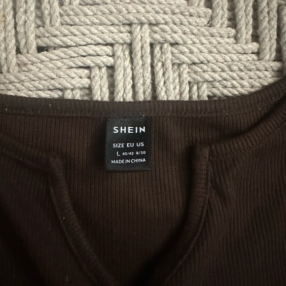 button down shein tank crop top - Picture 2 of 4